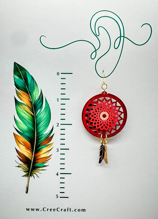 Indigenous Handmade Earrings - Dreamcatcher