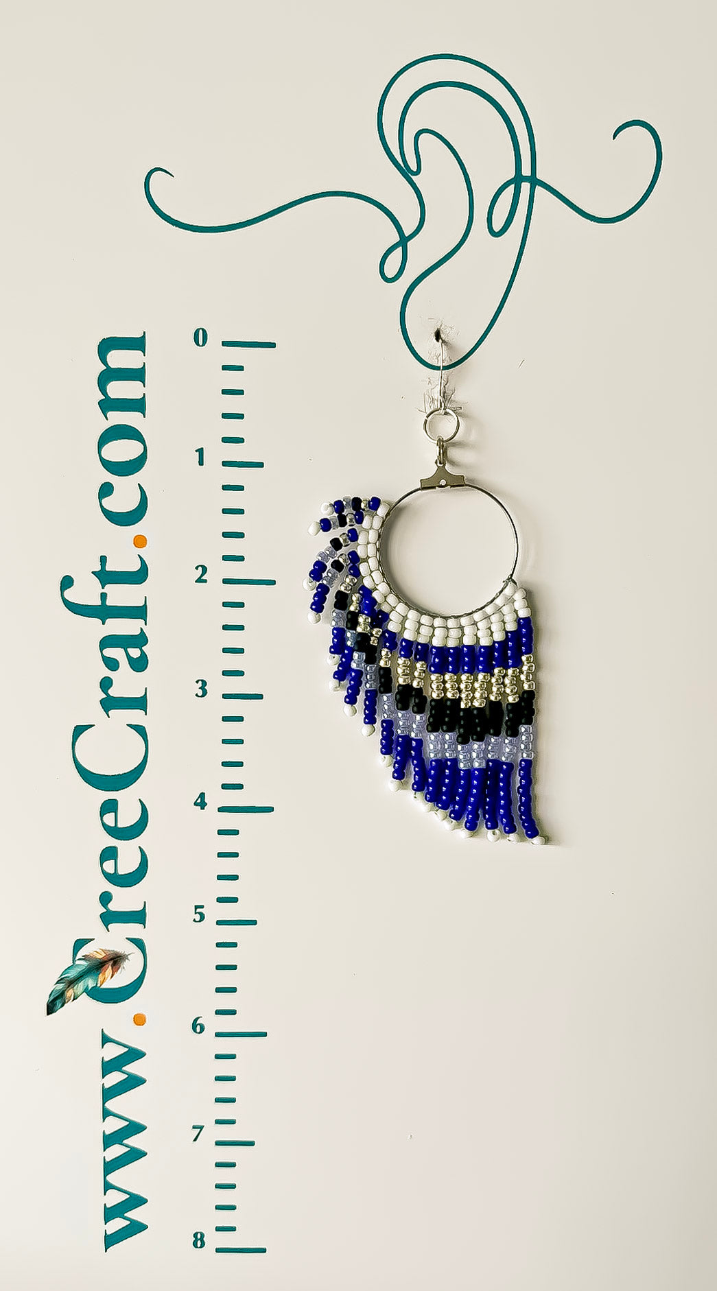 Indigenous Handmade Earrings - 'Blue Jay Wings'
