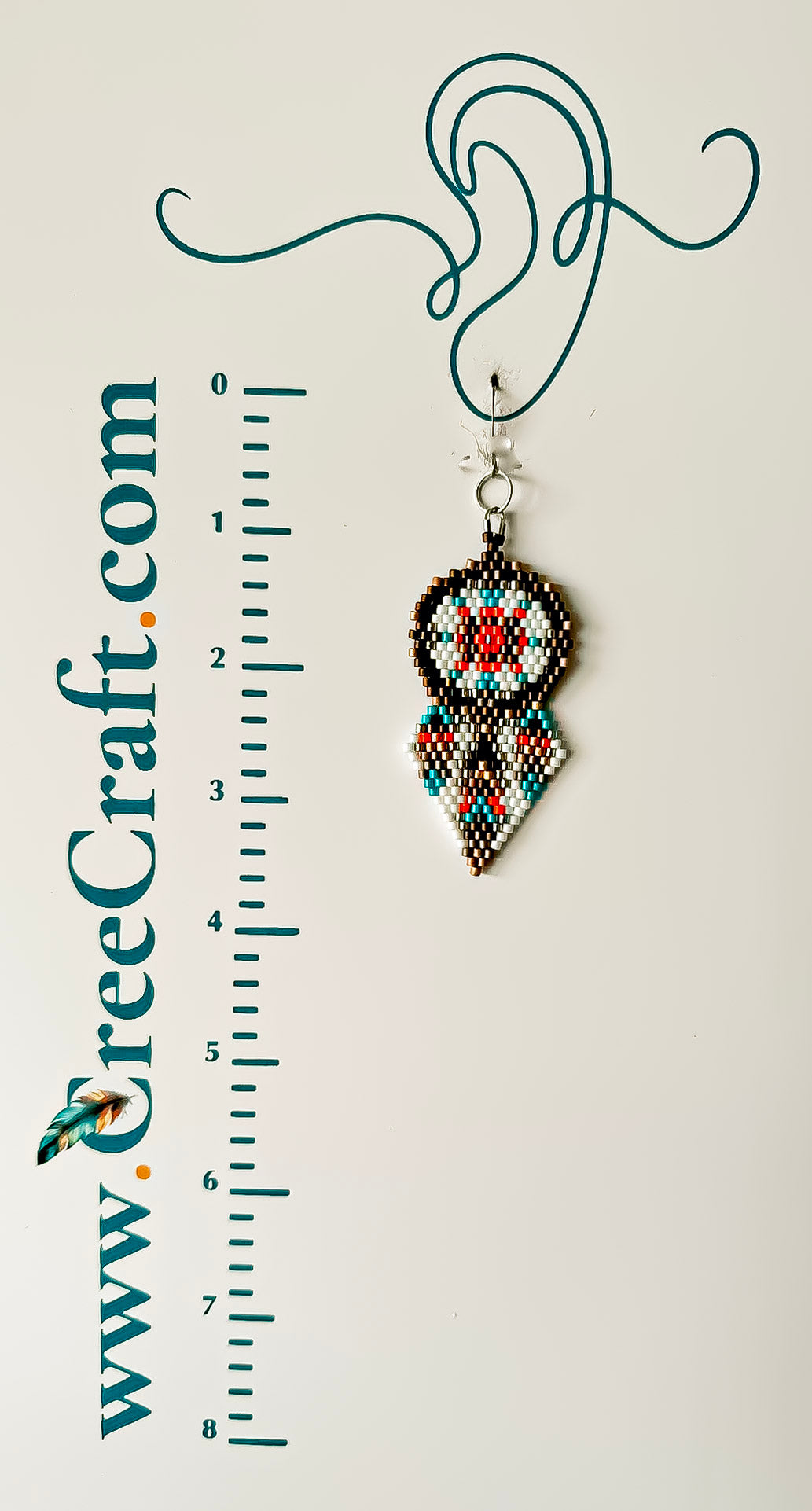 Indigenous Handmade Earrings - Miyuki Delica Beads - Dreamcatcher