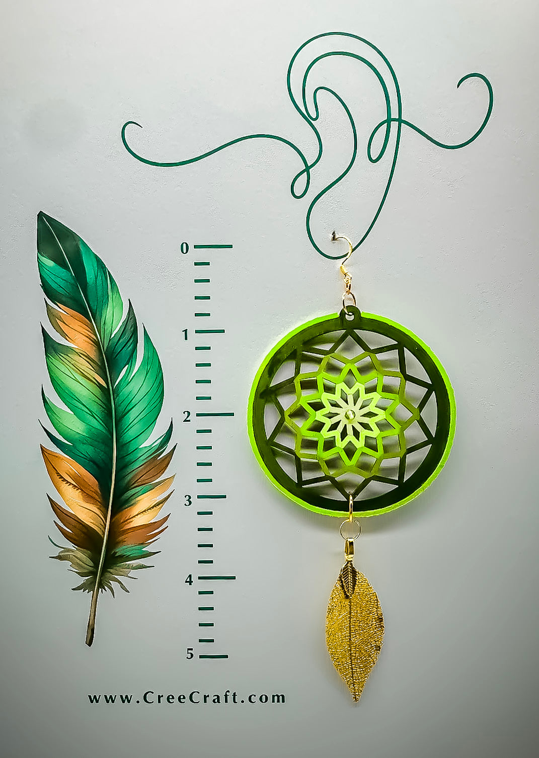 Boucles d'oreilles indigènes faites à la main - Attrape-rêves