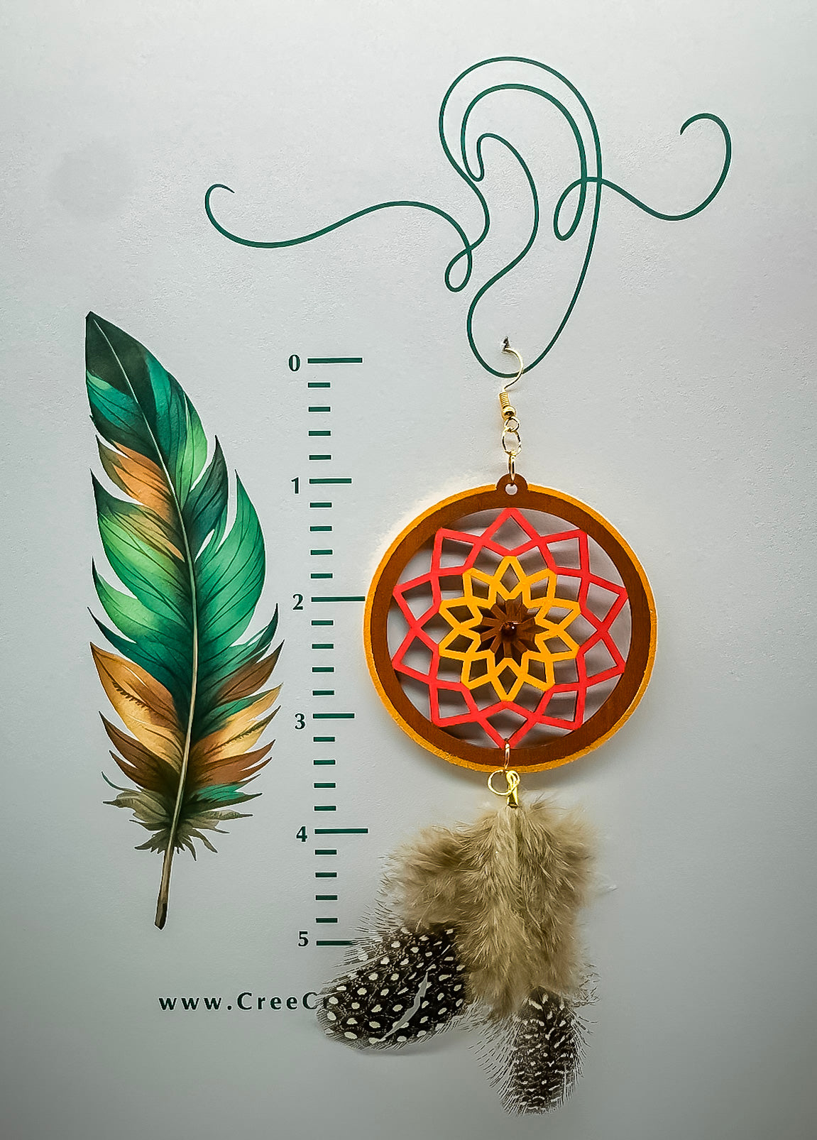 Indigenous Handmade Earrings - Dreamcatcher