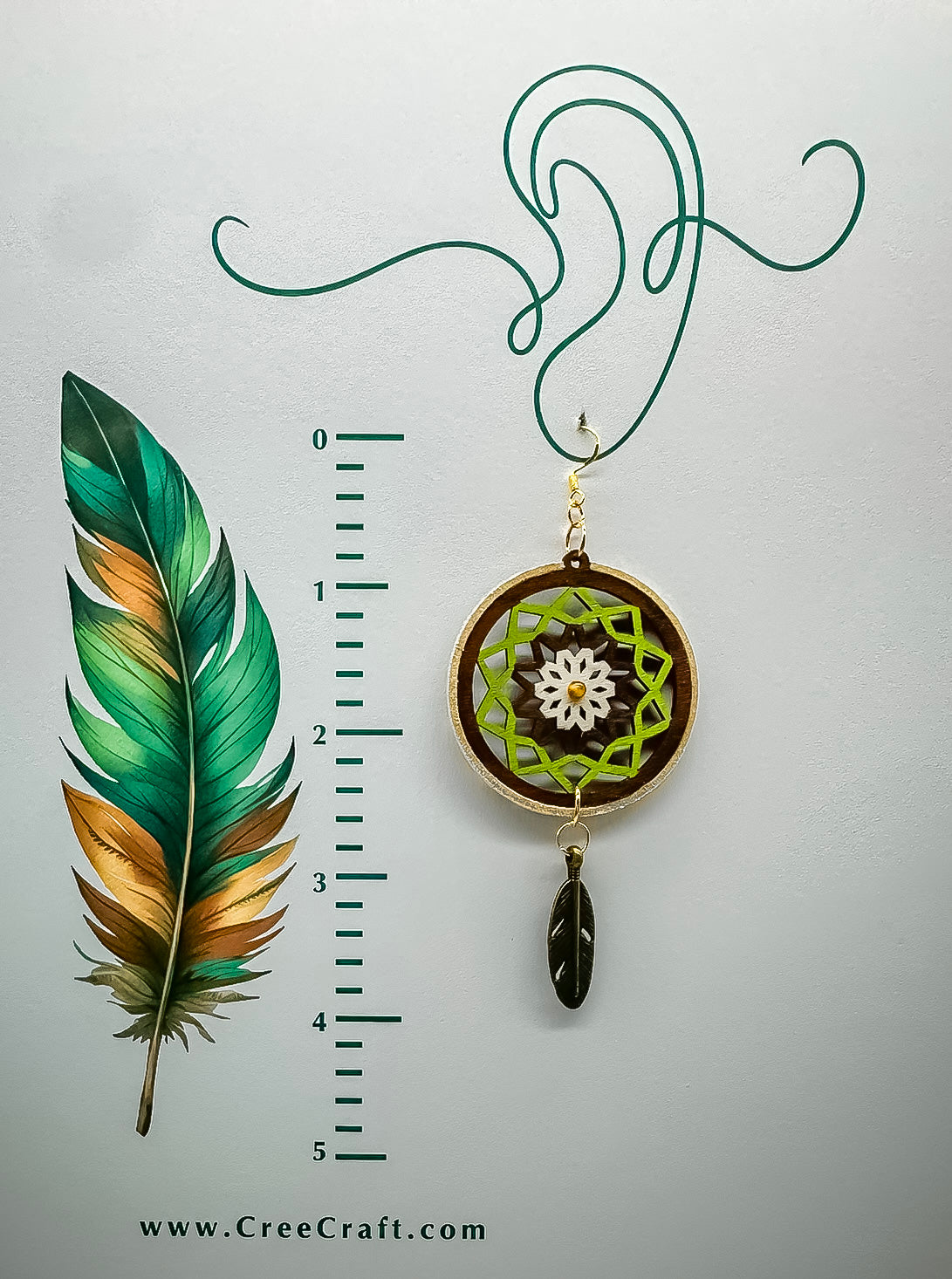 Indigenous Handmade Earrings - Dreamcatcher