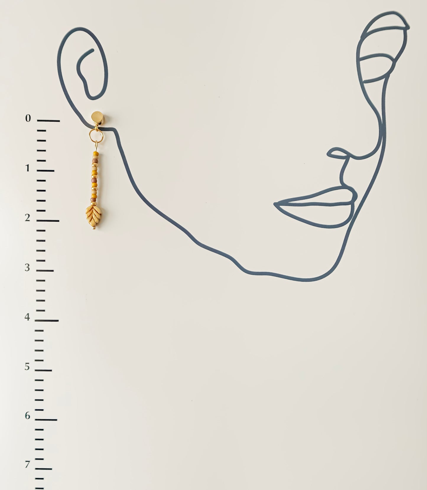 Indigenous Handmade Earrings - Miyuki w/ Leaf