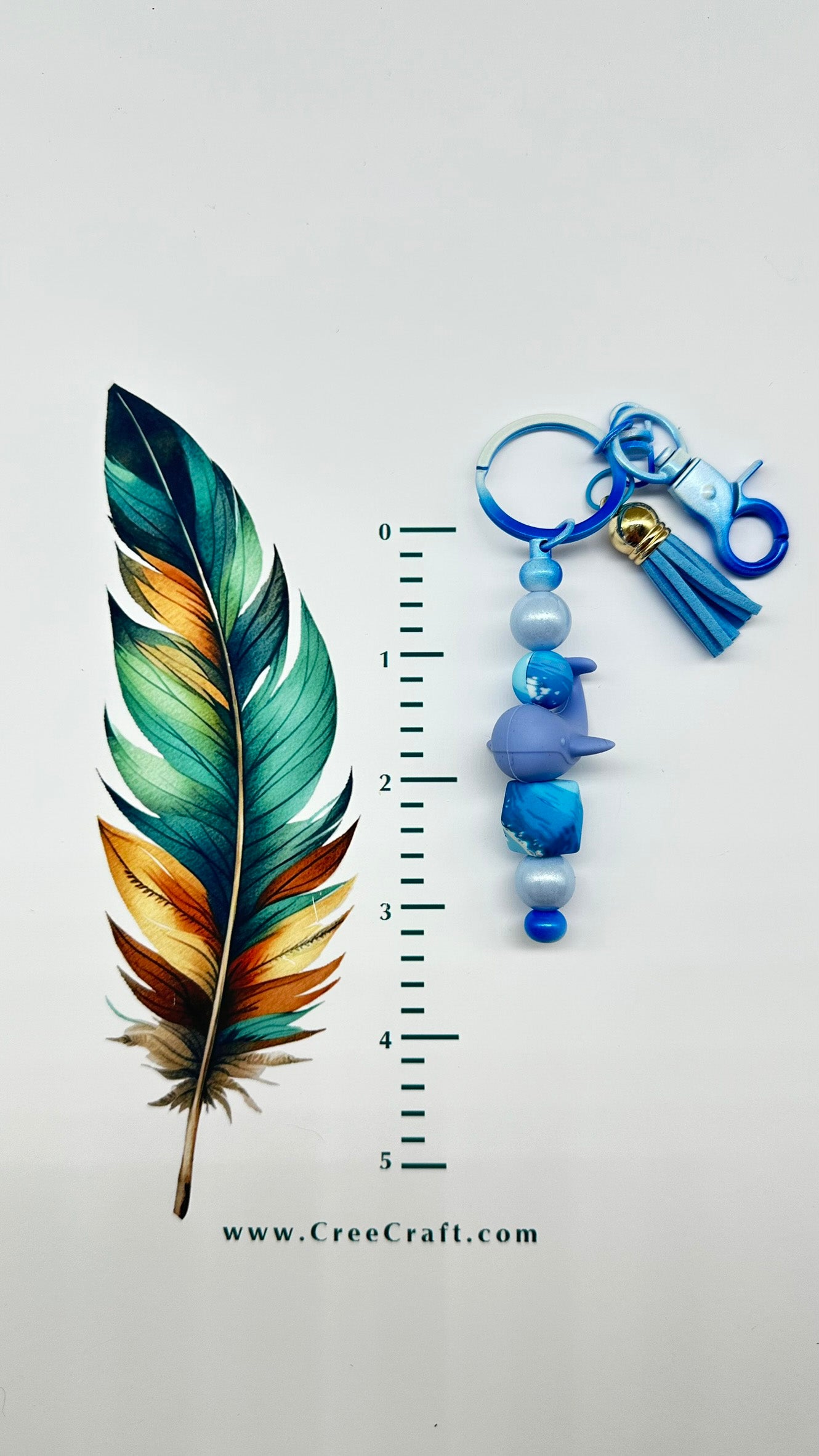 Bar Keychain - Whale (Lt. Blue)