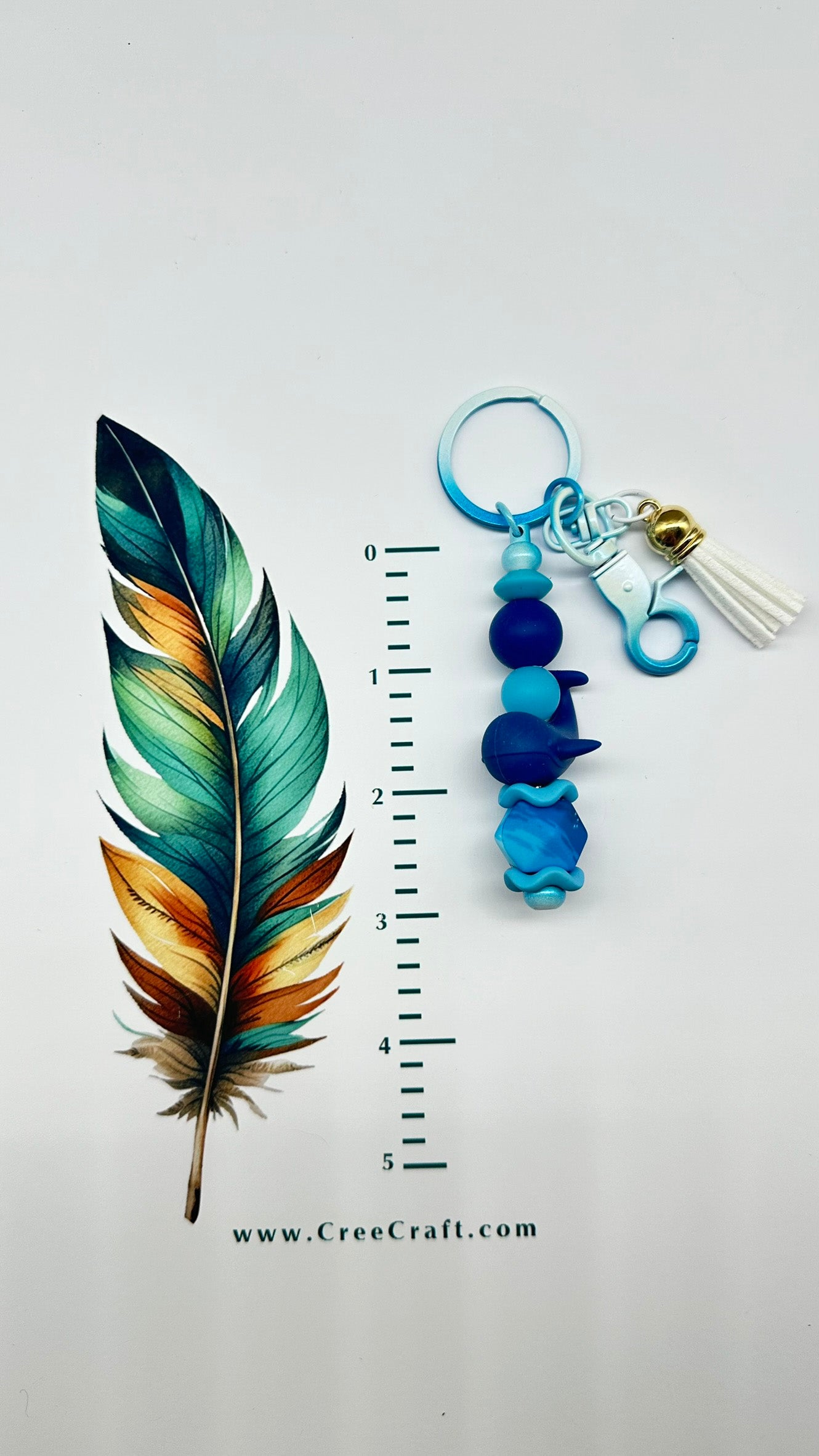 Bar Keychain - Whale (Dark. Blue)