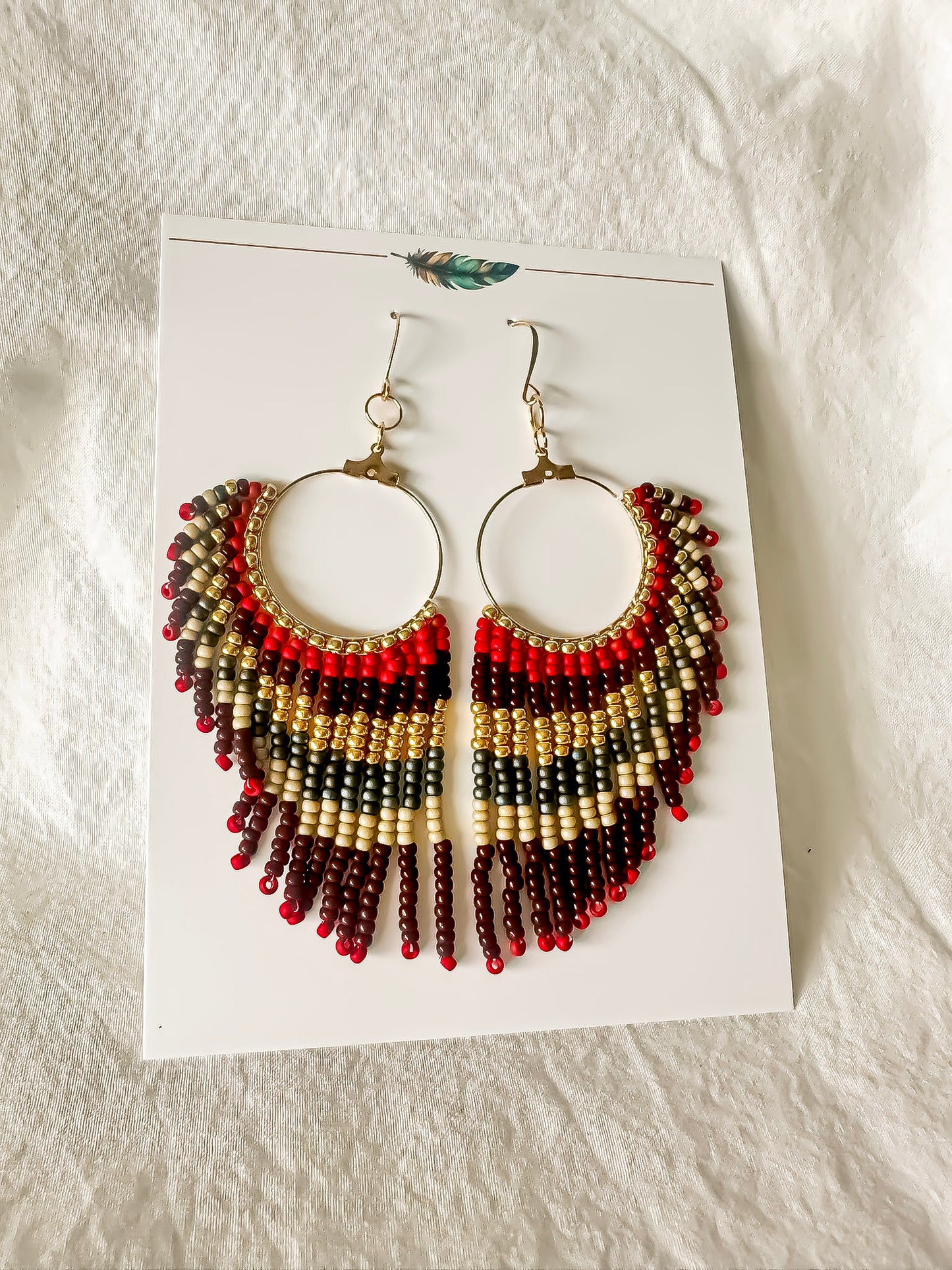 Indigenous Handmade Earrings - 'Osprey Wings'