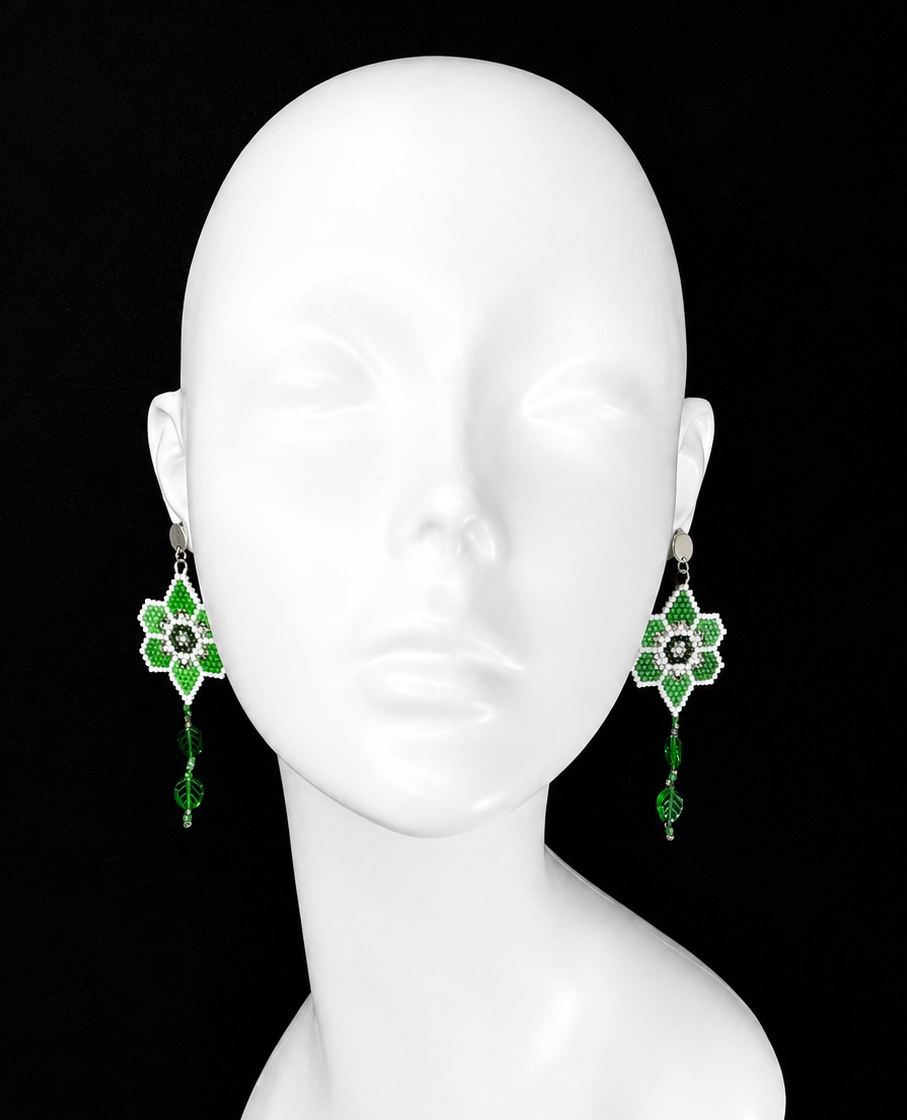 Boucles d'oreilles indigènes faites à la main - Attrape-rêves