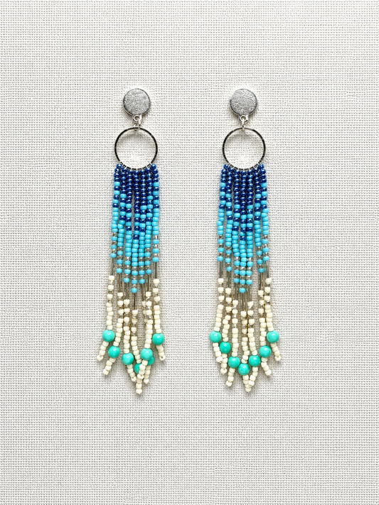 Toho Earrings w/ Amazonite stones
