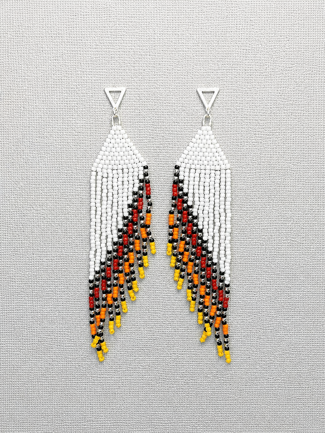 Toho Earrings - Wings (reds large)