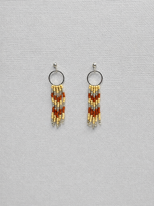 Toho Earrings small (orange, silver)