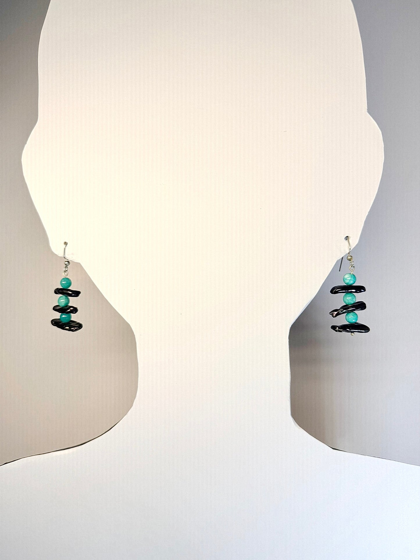 Mother-of-Pearl - 'Inukshuk' w/ Amazonite