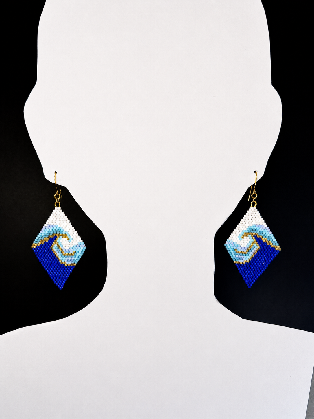 Miyuki Earrings Ocean Waves