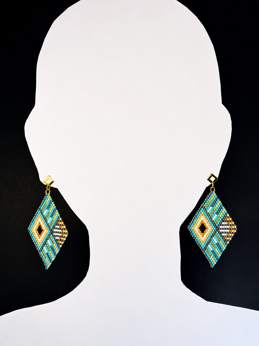 Boucles d'oreilles indigènes faites à la main - Attrape-rêves