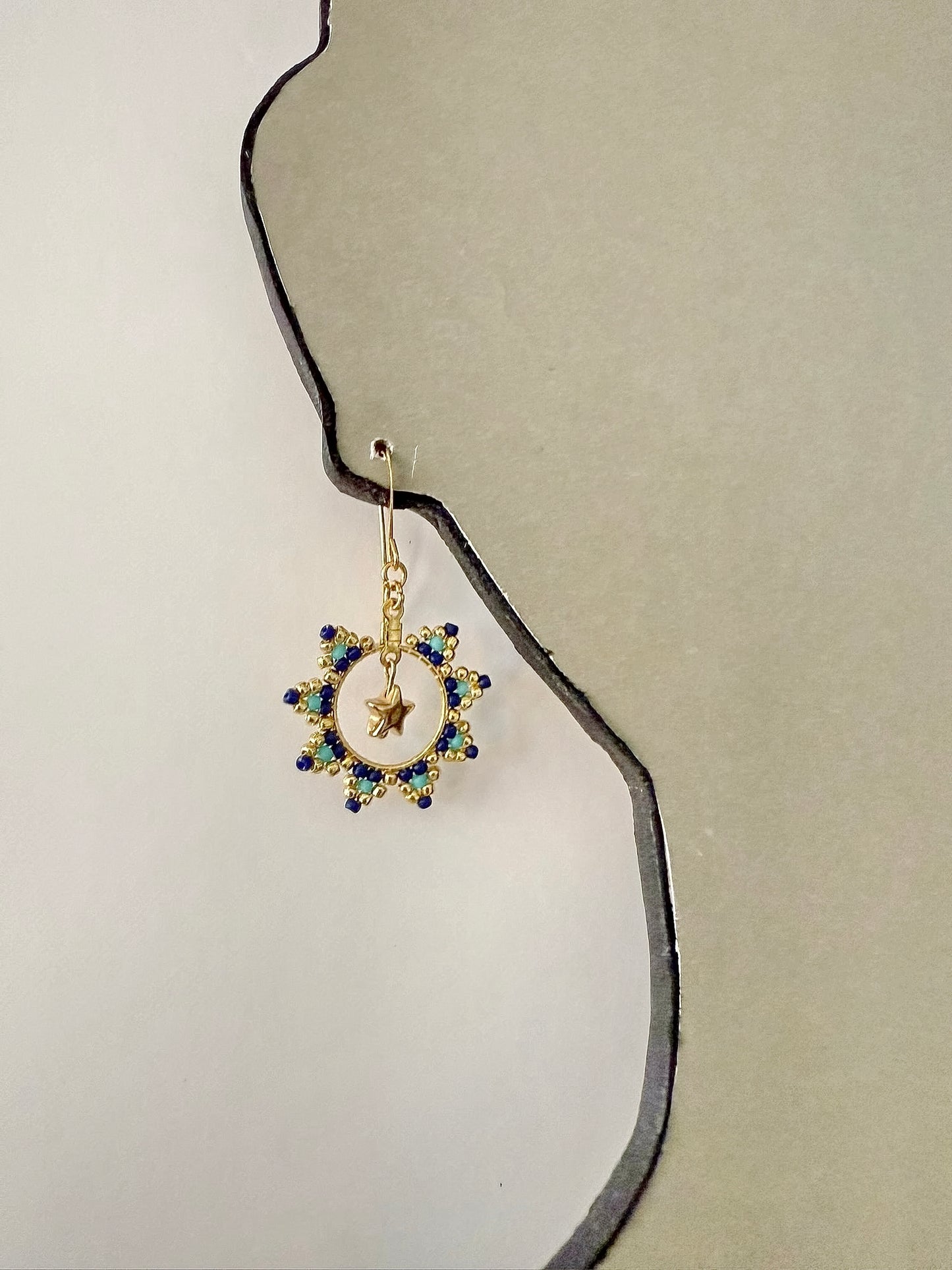 Star, Miyuki Delica - Indigenous Handmade Earrings