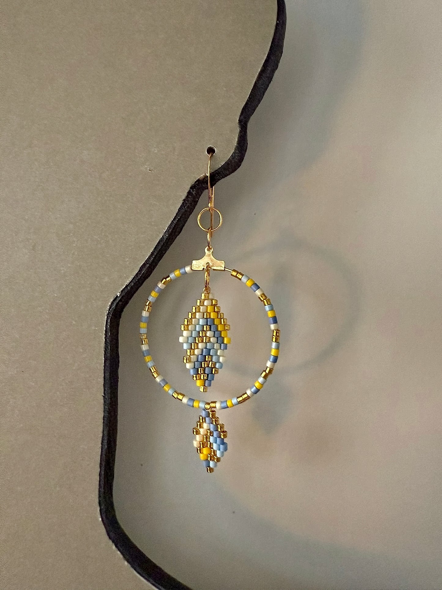 Miyuki Delica Beads (Pastels & Gold) - Indigenous Handmade Earrings