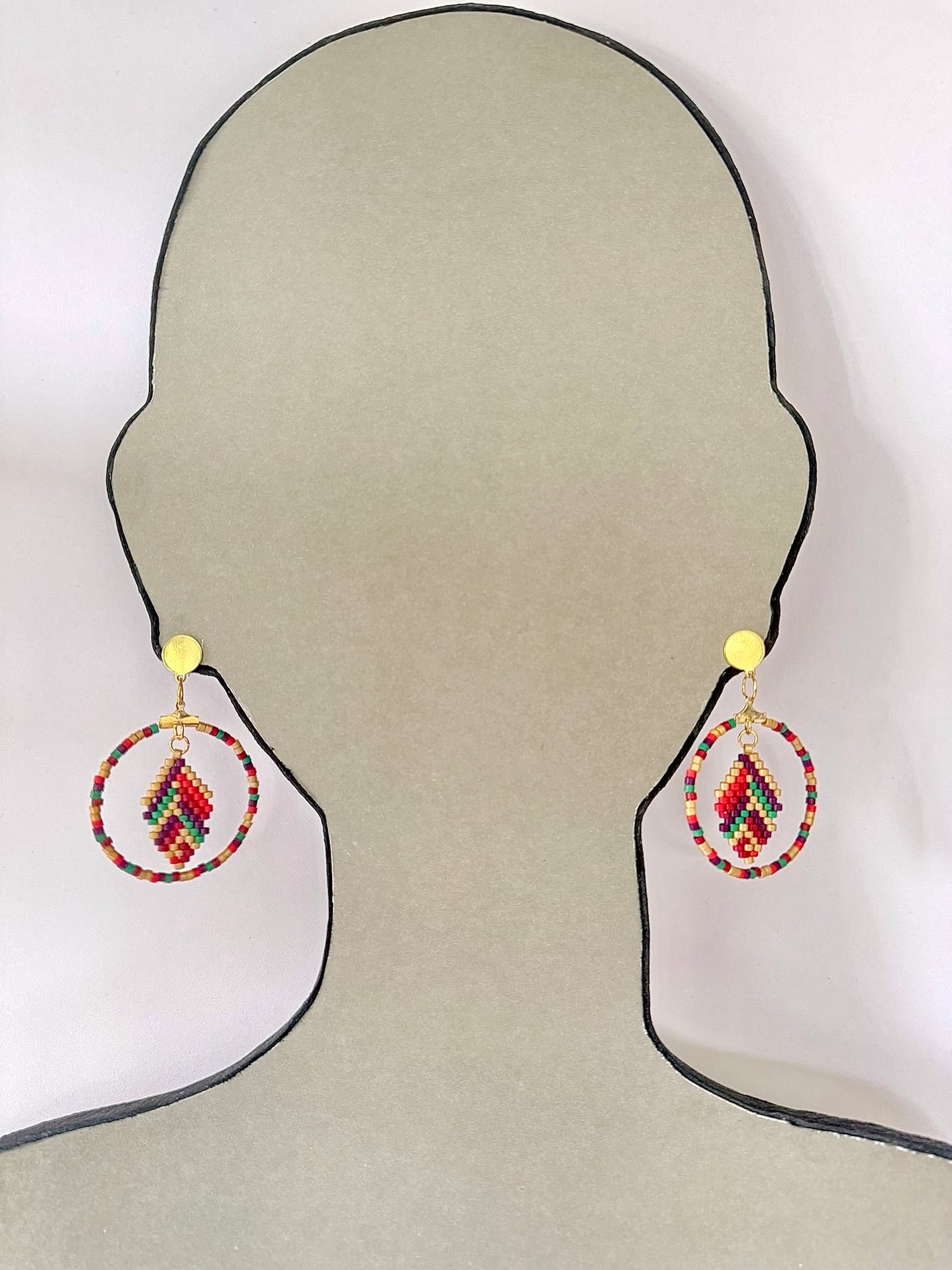 Miyuki Beads (Fall Colours) - Indigenous Handmade Earrings