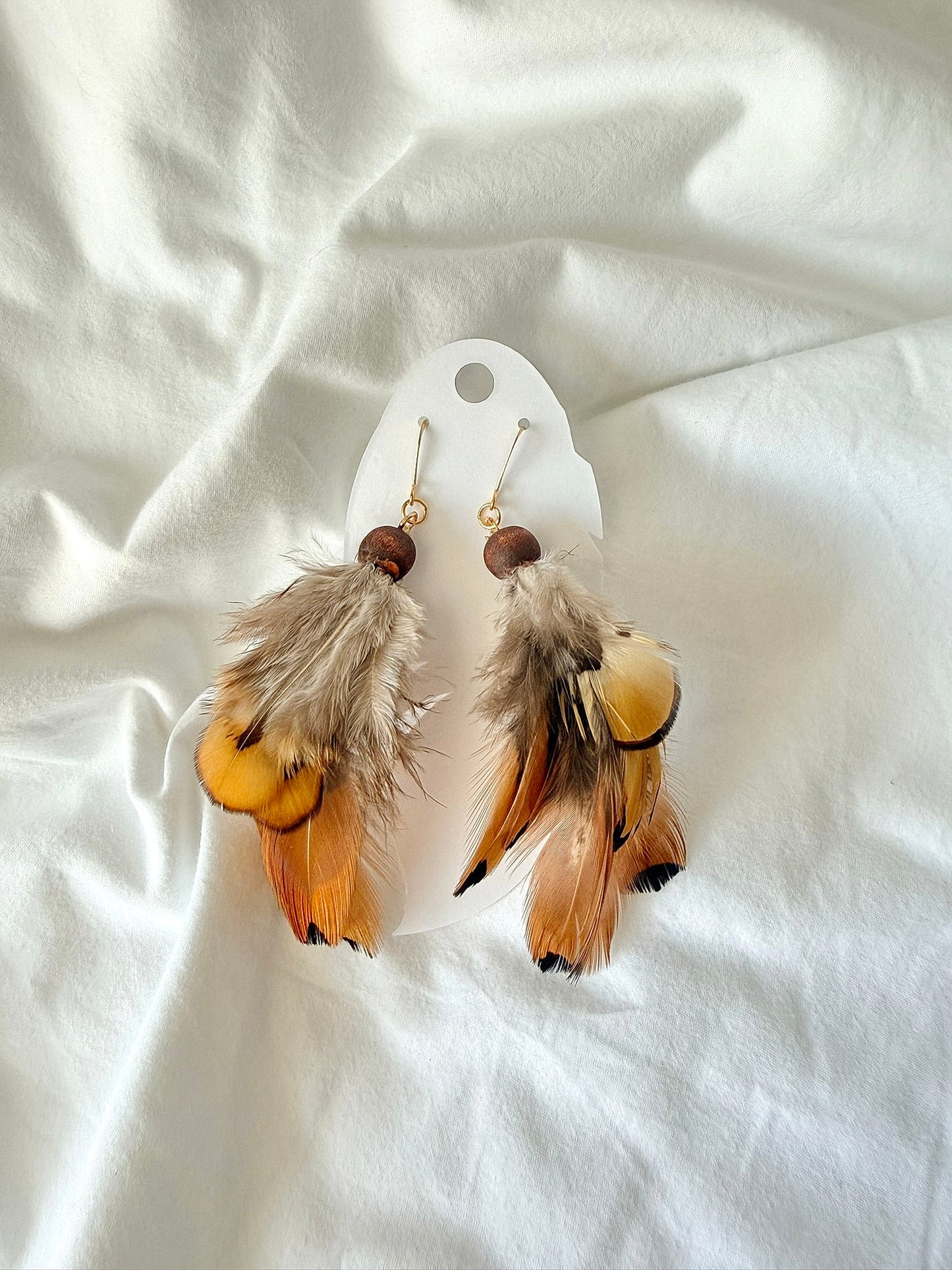 Pheasant Feathers - Indigenous Handmade Earrings