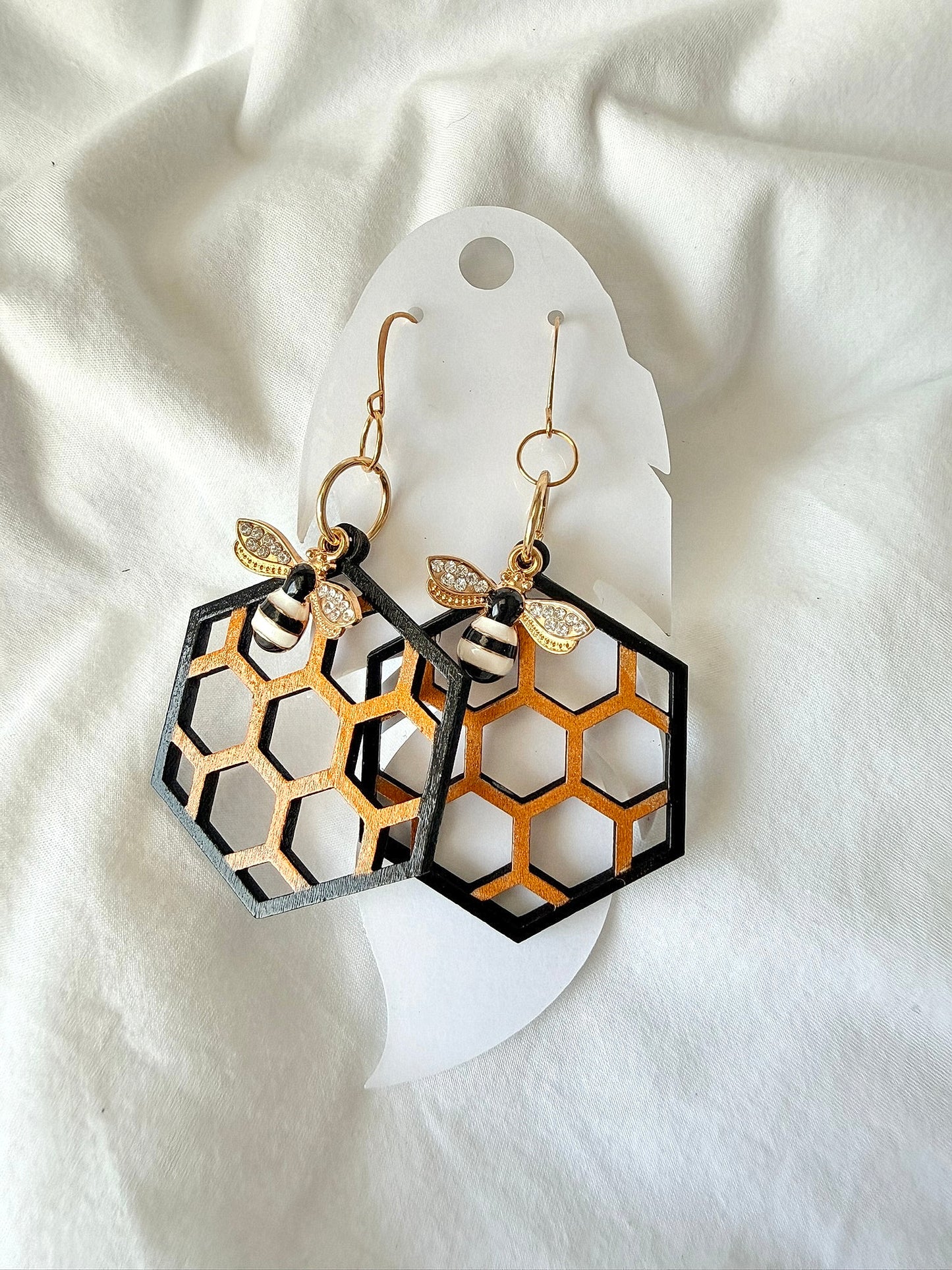 Basswood Bee - Indigenous Handmade Earrings