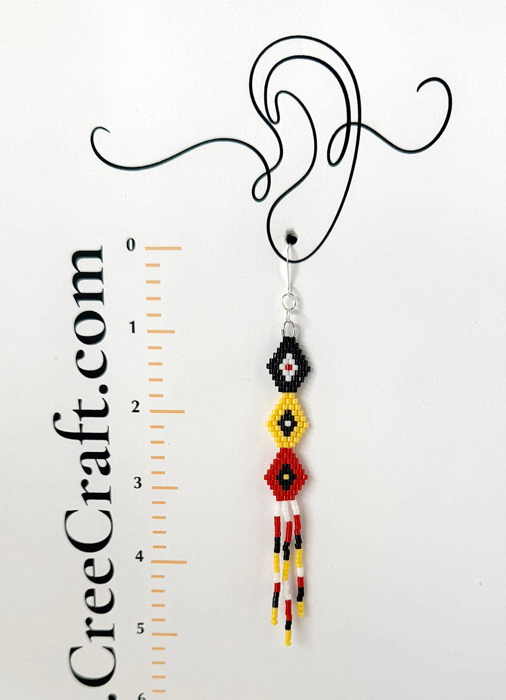 Boucles d'oreilles indigènes faites à la main - Attrape-rêves