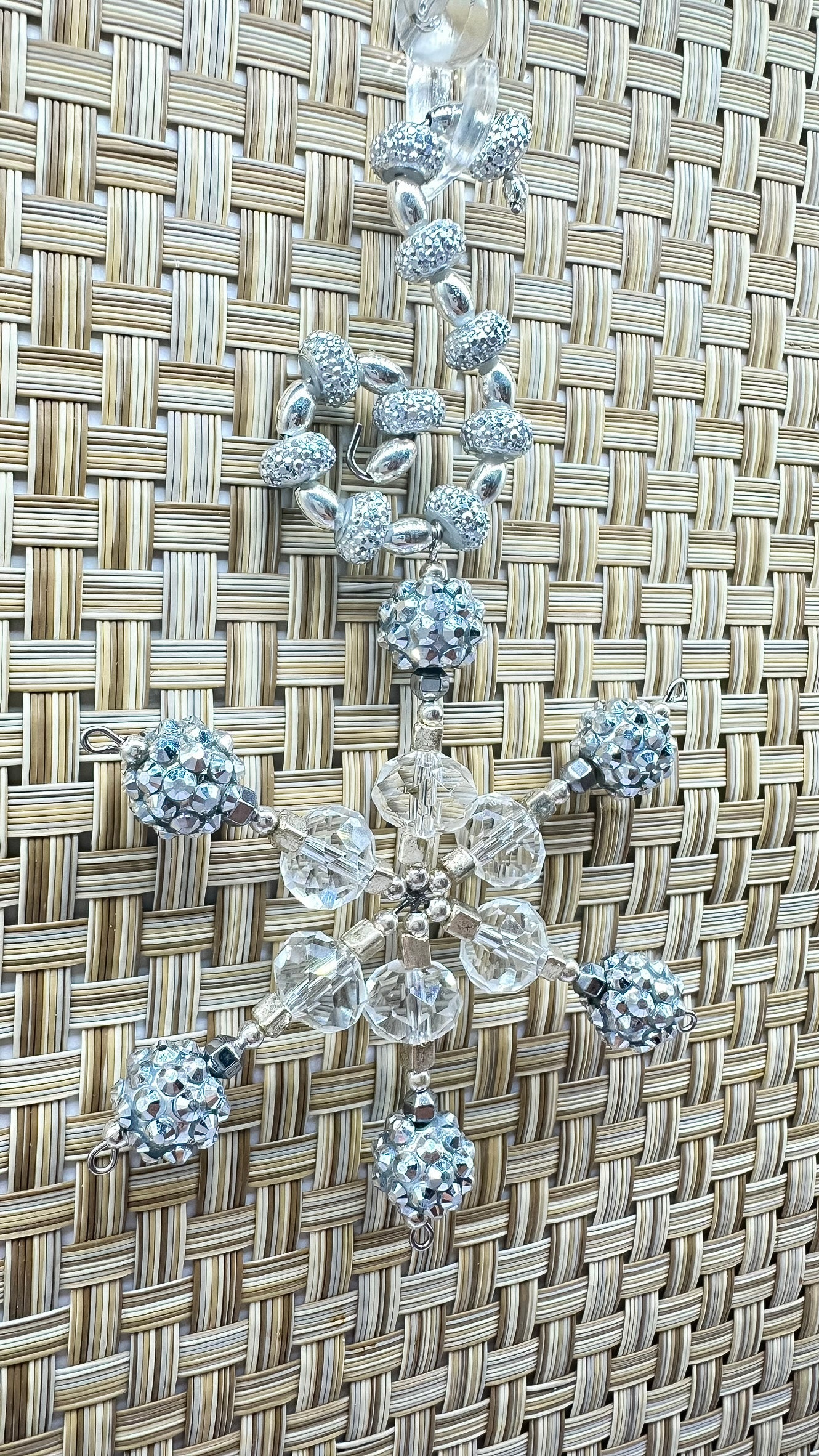 Snowflake - Beaded Ornament (small) w/ Card