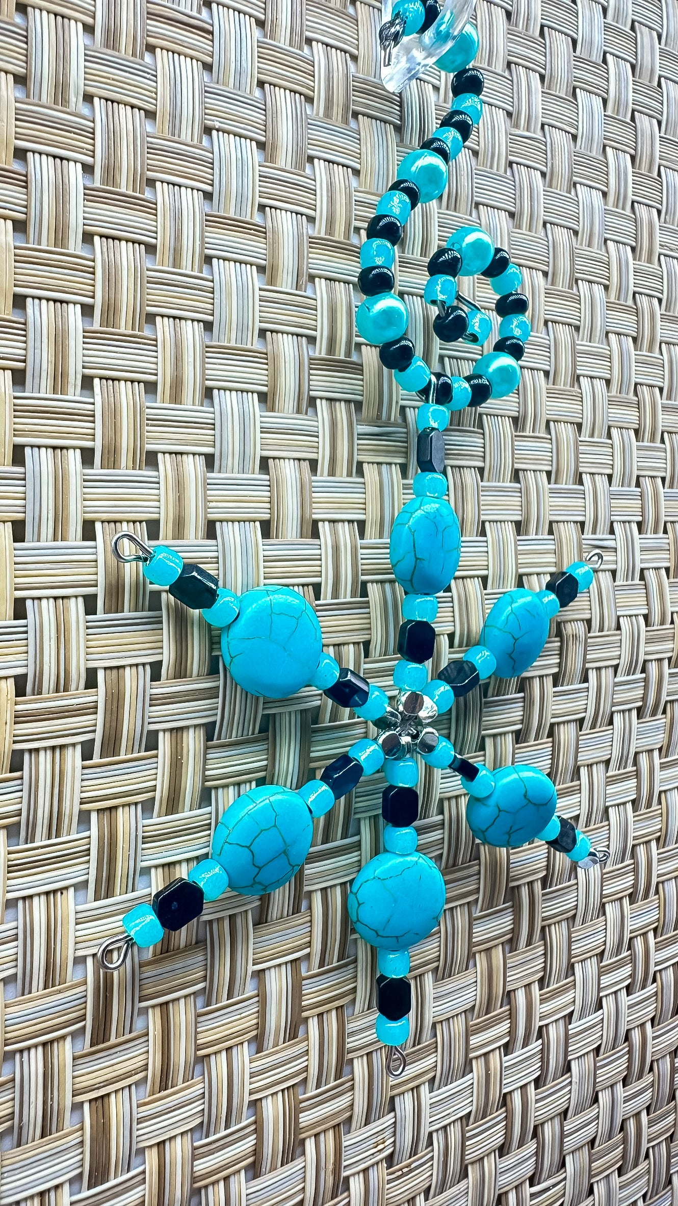 Snowflake - Beaded Ornament (small) w/ Card