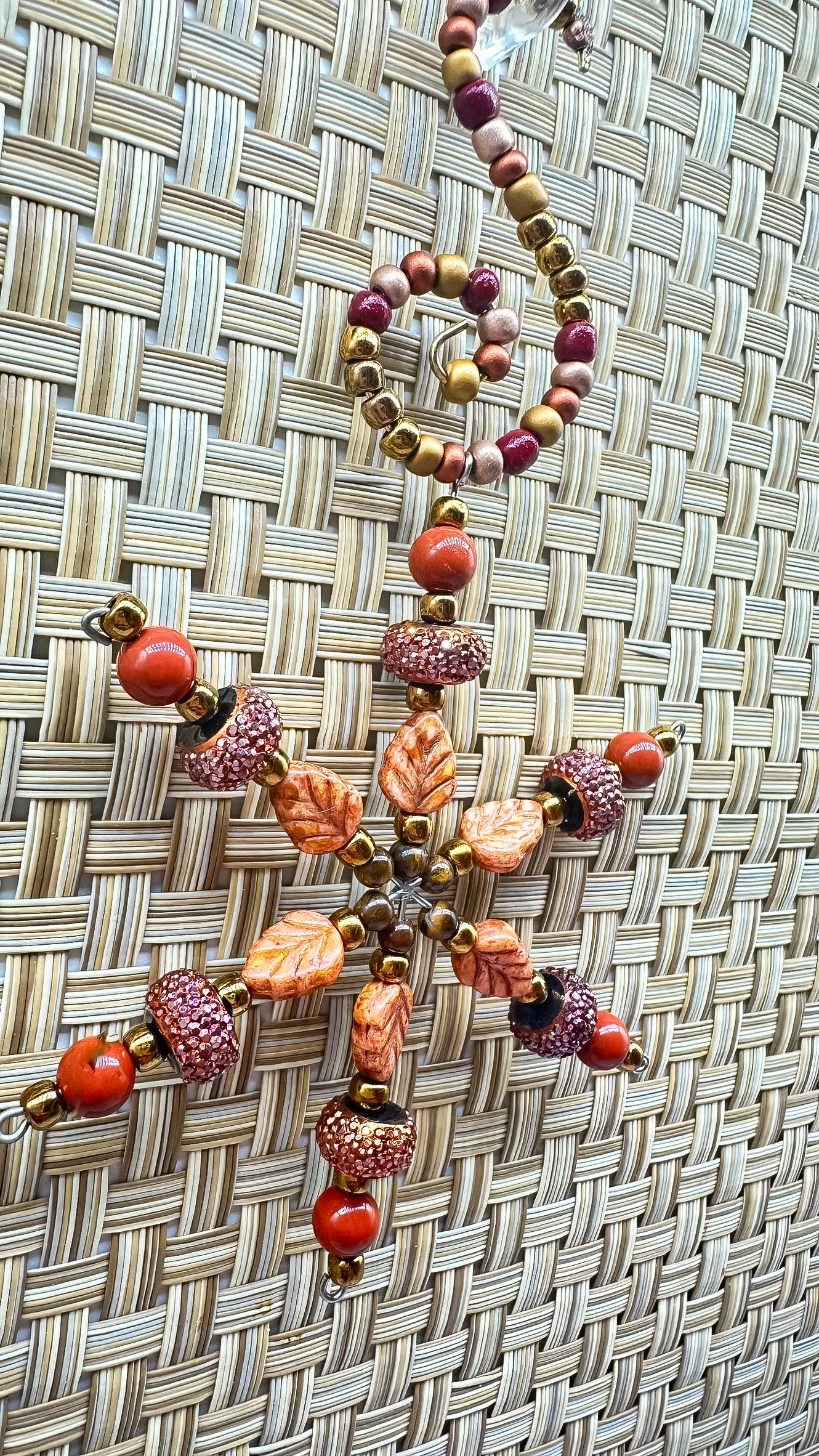 Snowflake - Beaded Ornament (small) w/ Card