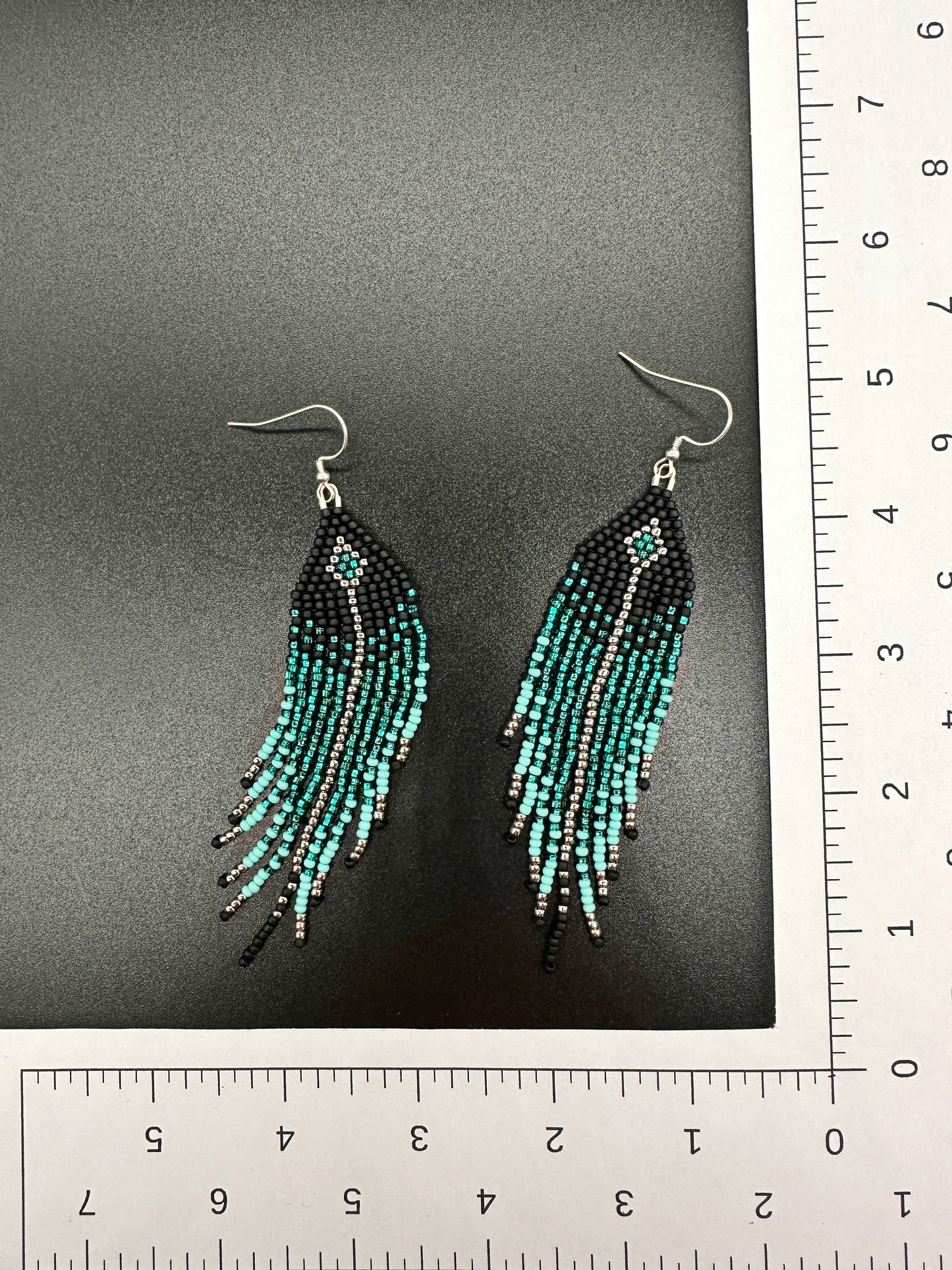 Indigenous Handcrafted Beaded Earrings - 'Shape' Series - Diamond Eye