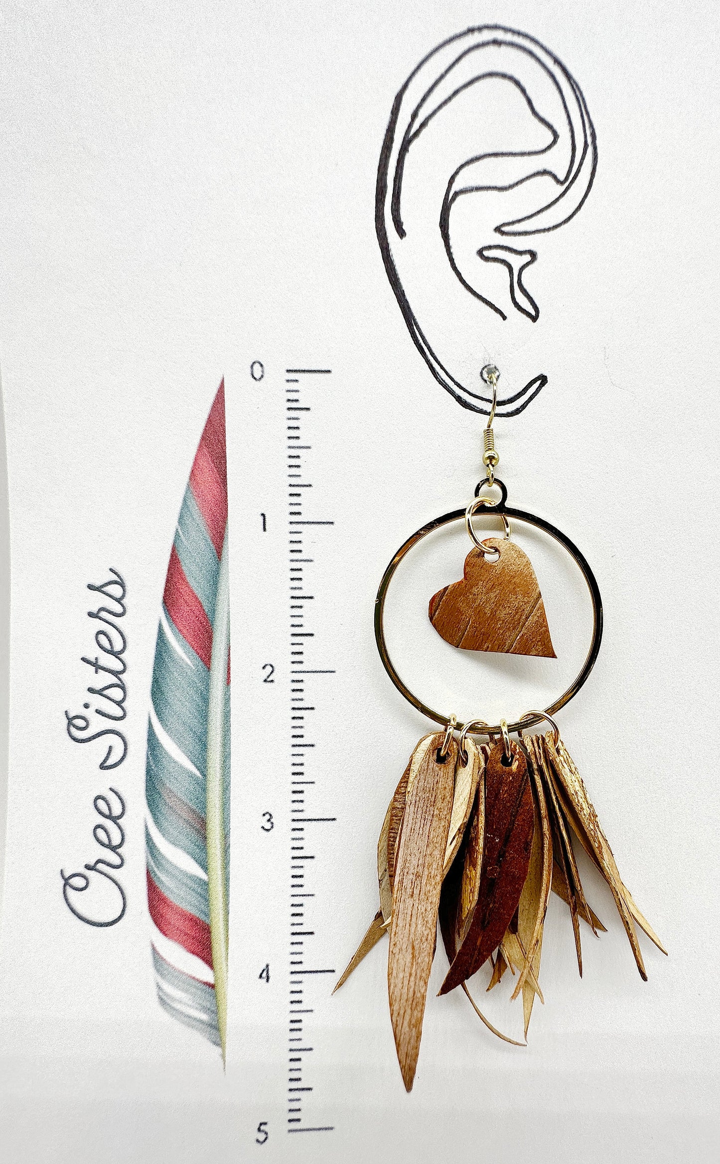 Indigenous Handcrafted Earrings - Birch Bark