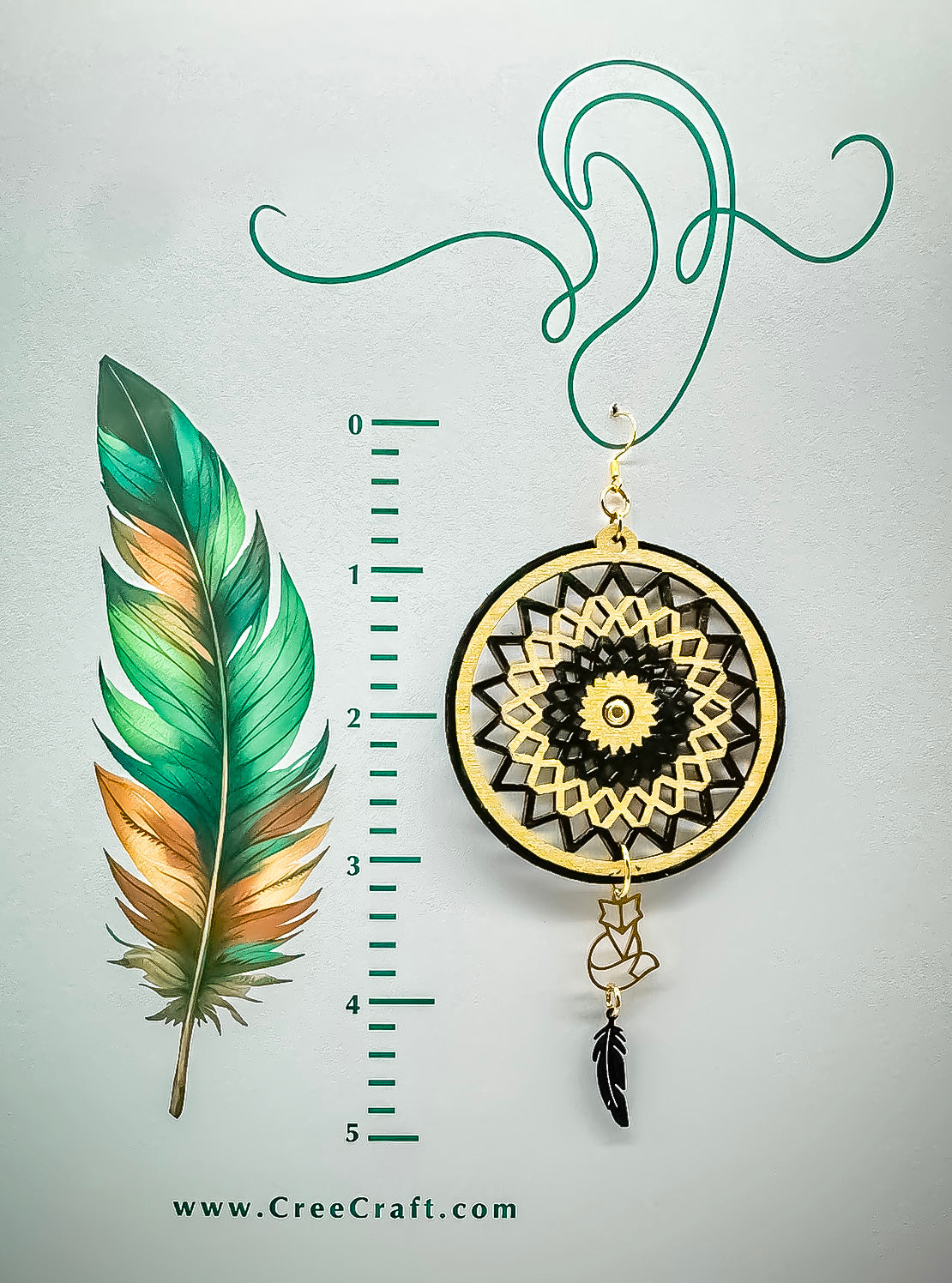 Indigenous Handmade Earrings - Dreamcatcher