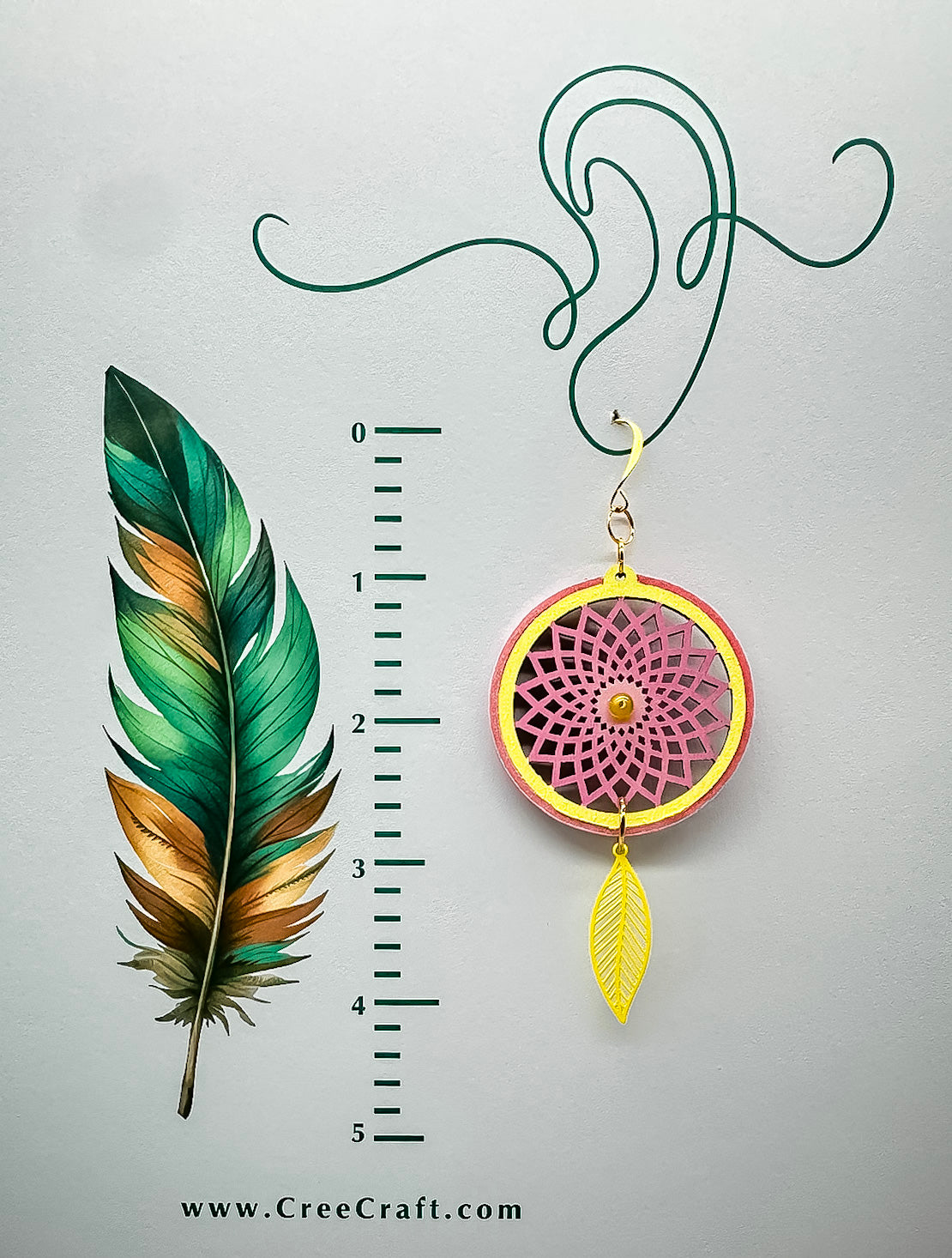 Indigenous Handmade Earrings - Dreamcatcher