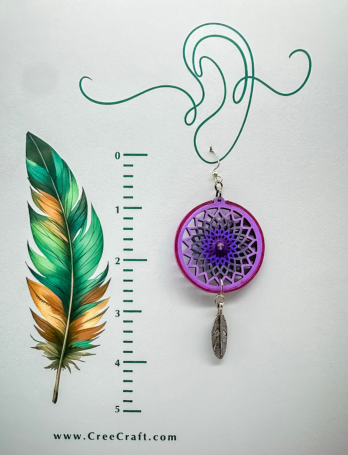 Indigenous Handmade Earrings - Dreamcatcher