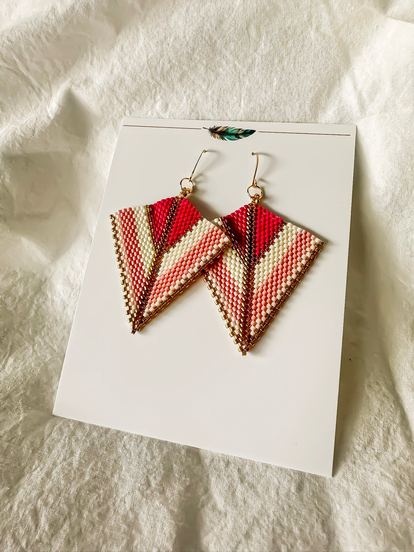 Indigenous Handmade Earrings - Miyuki Delica Beads
