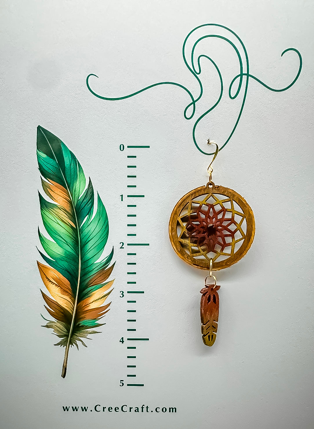 Indigenous Handmade Earrings - Dreamcatcher