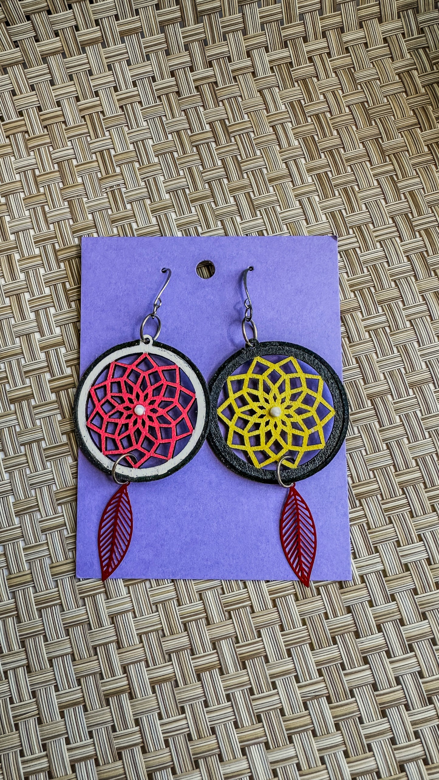 Indigenous Handmade Earrings - Dreamcatcher