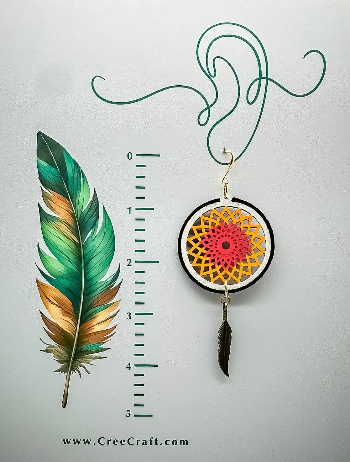 Indigenous Handmade Earrings - Dreamcatcher