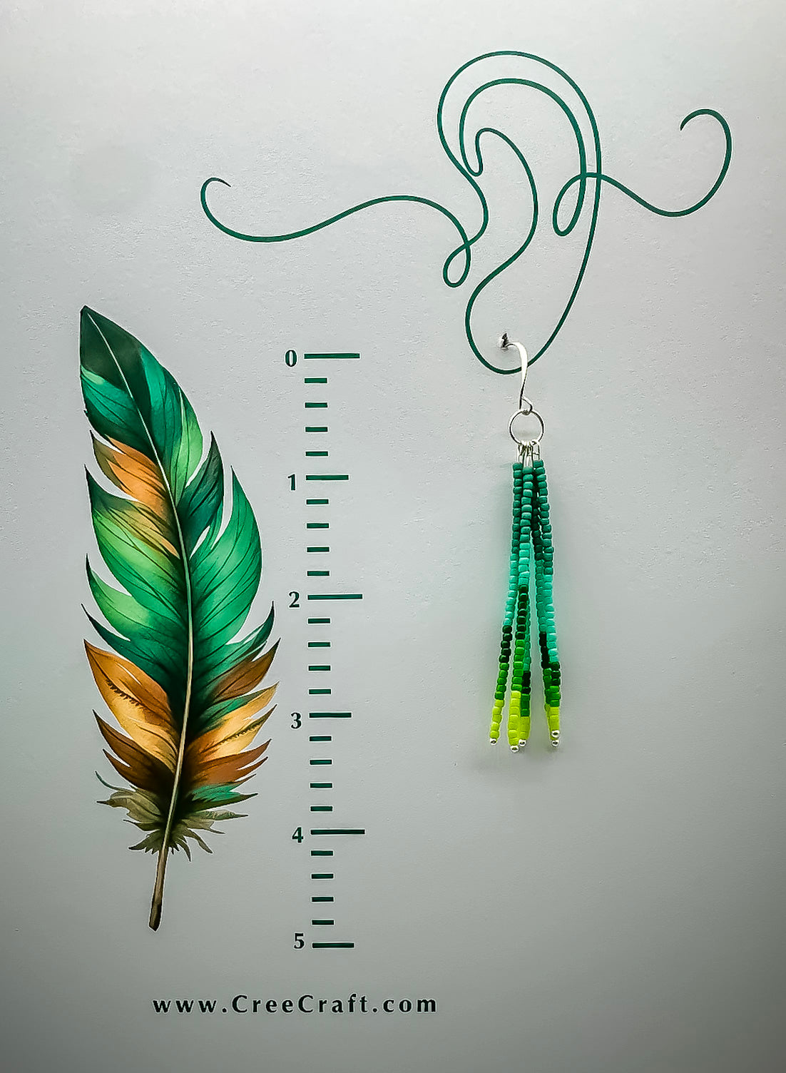 Indigenous Handcrafted Earrings - Toho multi-strands