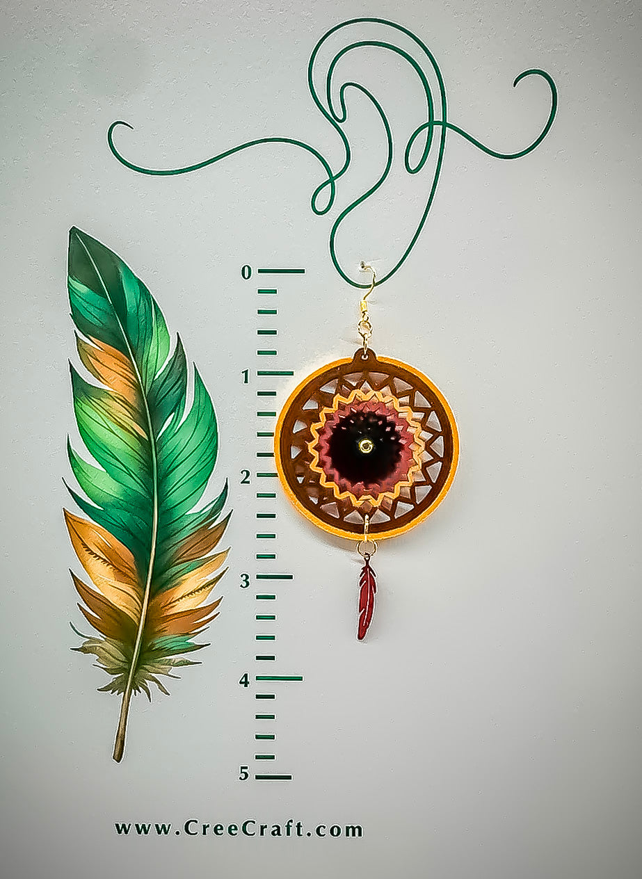 Indigenous Handmade Earrings - Dreamcatcher