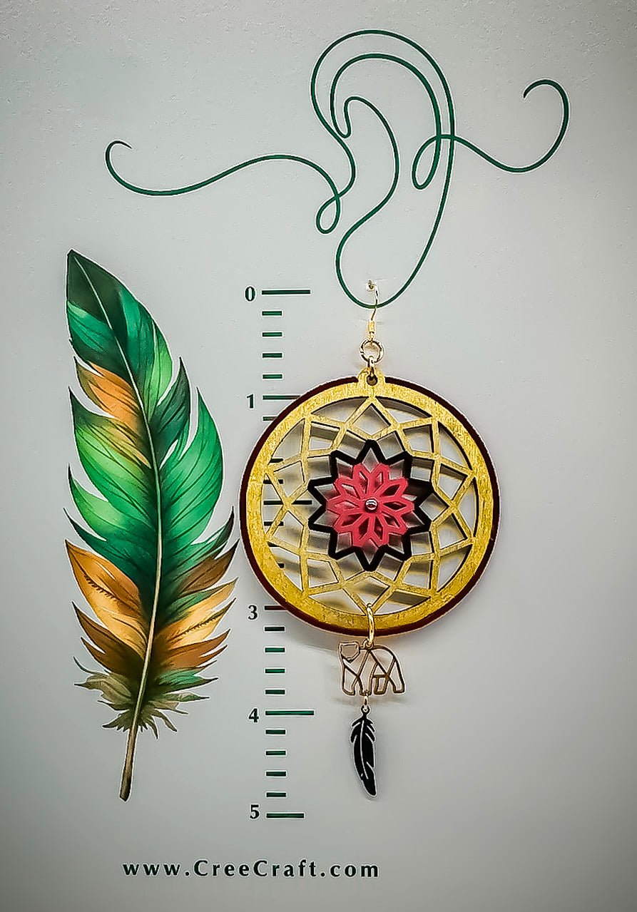 Indigenous Handmade Earrings - Dreamcatcher