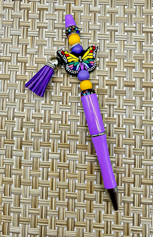 Beaded Ballpoint Pen - Butterfly