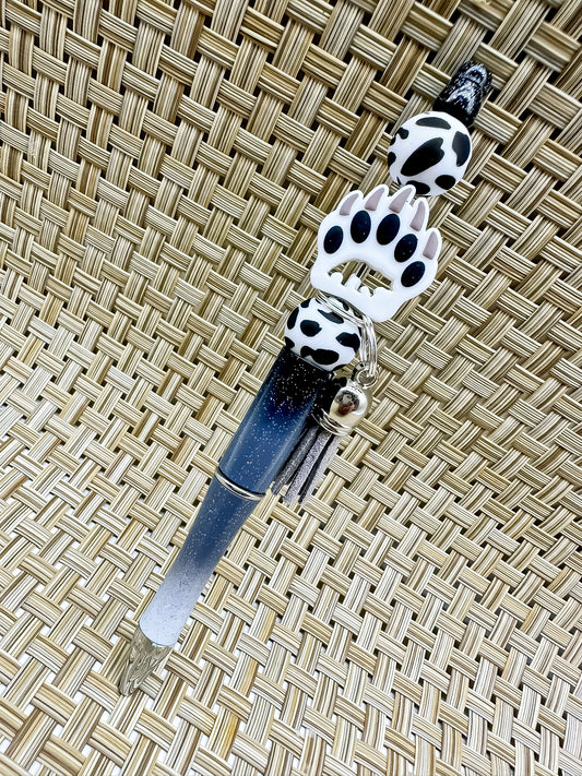 Beaded Ballpoint Pen - Bear Paw