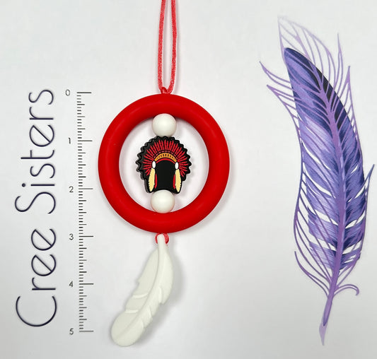 Car Charm - Headdress w/ Feather