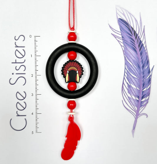 Car Charm - Headdress w/ Feather