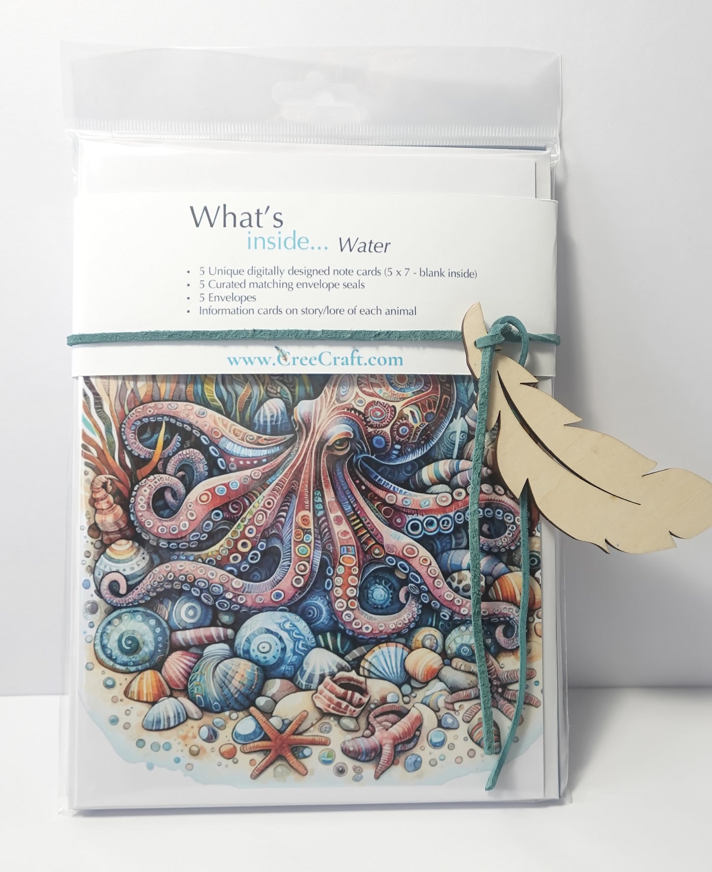 Handmade Greeting Cards  – Water Series - Set of 5