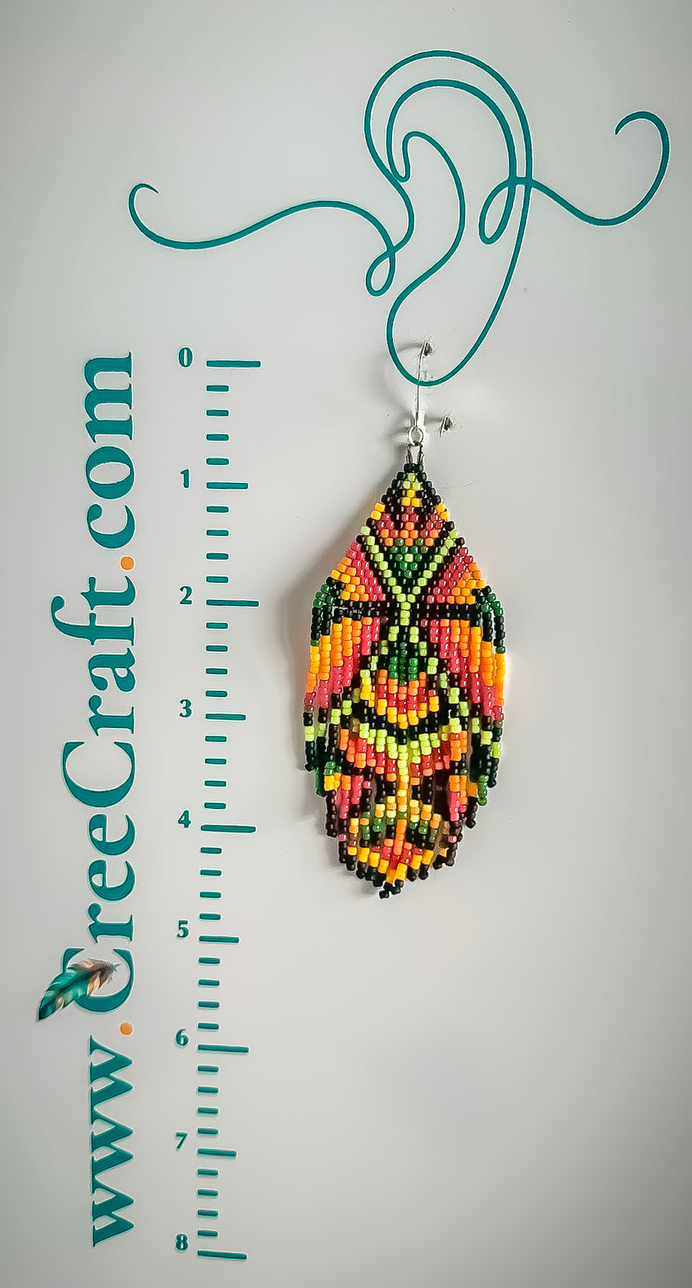 Boucles d'oreilles indigènes en écorce de bouleau faites à la main 