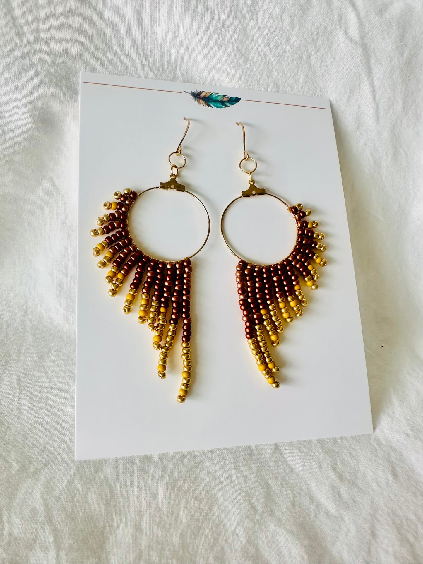 Indigenous Handmade Earrings - 'Falcon Wings'