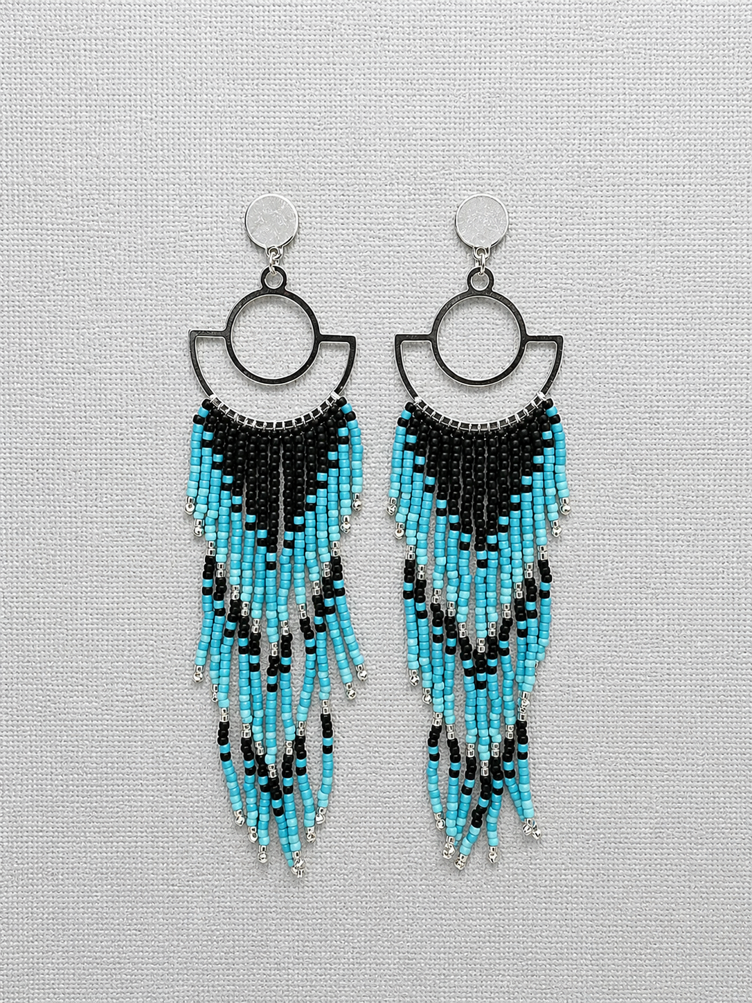 Boucles d'oreilles indigènes faites à la main - Attrape-rêves 