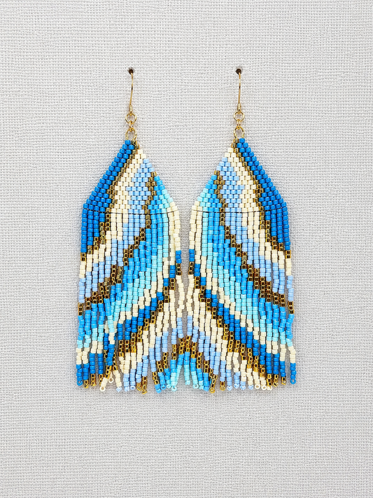 Miyuki Earrings - Ocean Waves
