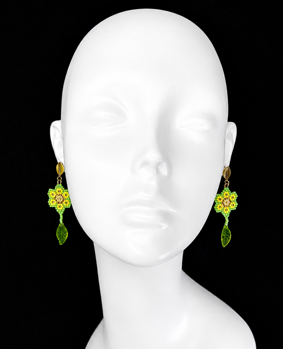 Boucles d'oreilles indigènes faites à la main - Attrape-rêves 