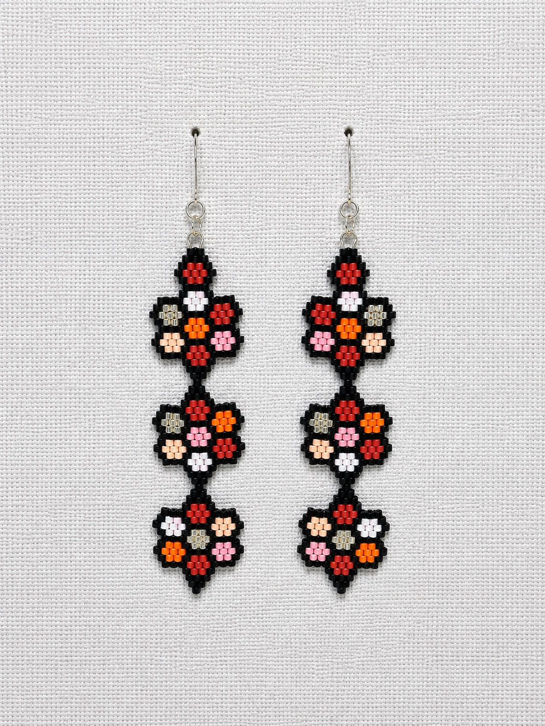 Miyuki Earrings - 3 Flowers