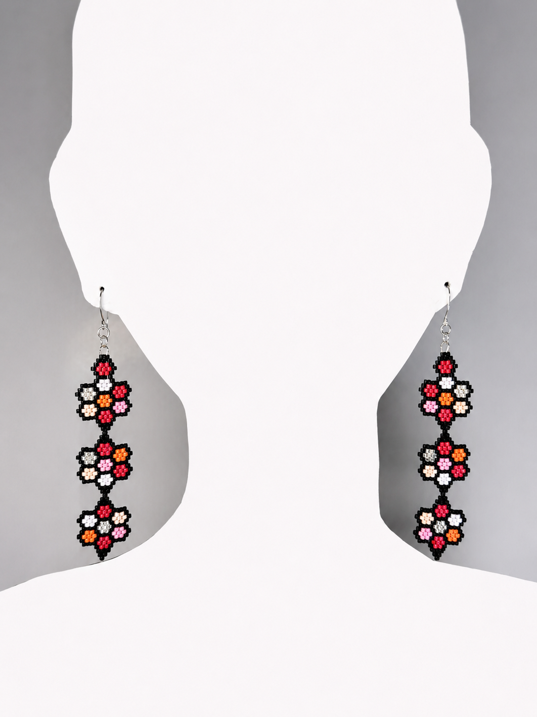 Miyuki Earrings - 3 Flowers